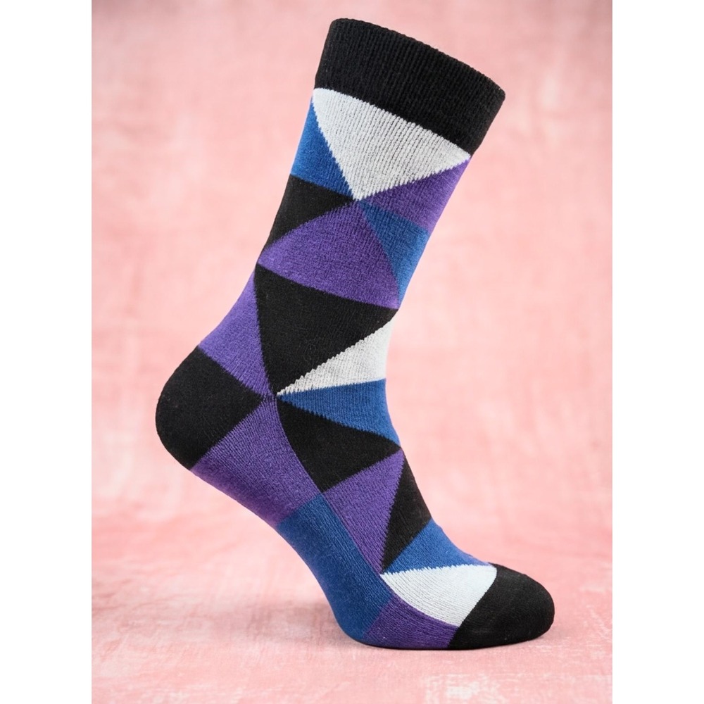 (3) Pair of Thieves Cushion Ankle Socks Mens 6-12 Blue Purple Black NEW